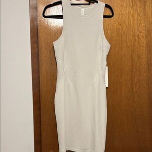 lululemon athletica White Sleeveless Ribbed Bodycon Dress